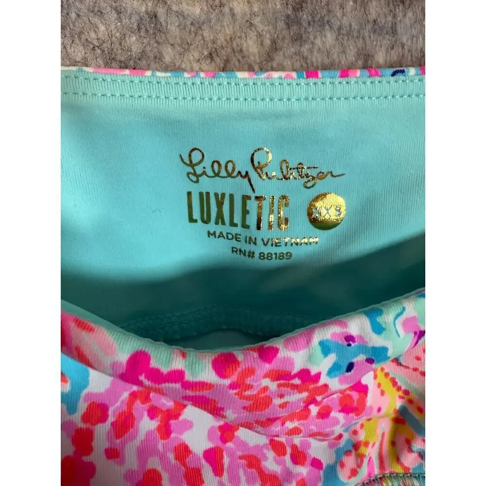 Lilly Pulitzer Luxletic Aila Skort UPF 50 Protection SPLASHDANCE Multicolor XXS